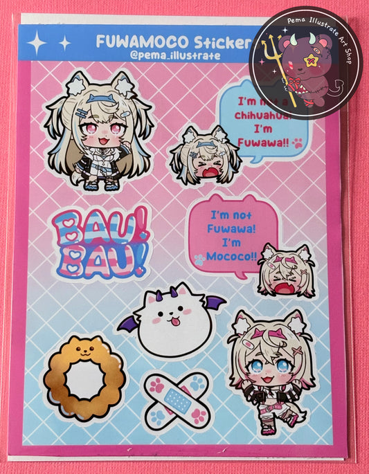 Hololive FuwaMoco Sticker Sheet