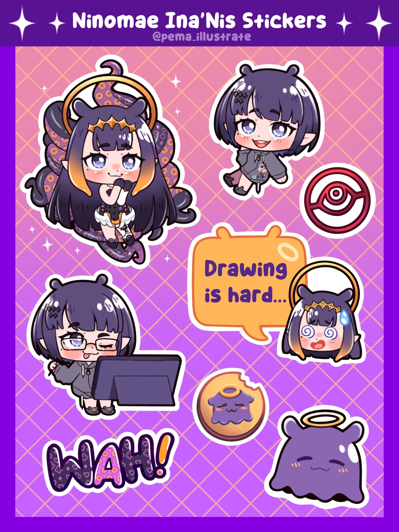 Hololive Ninomae Ina'nis Sticker Sheet