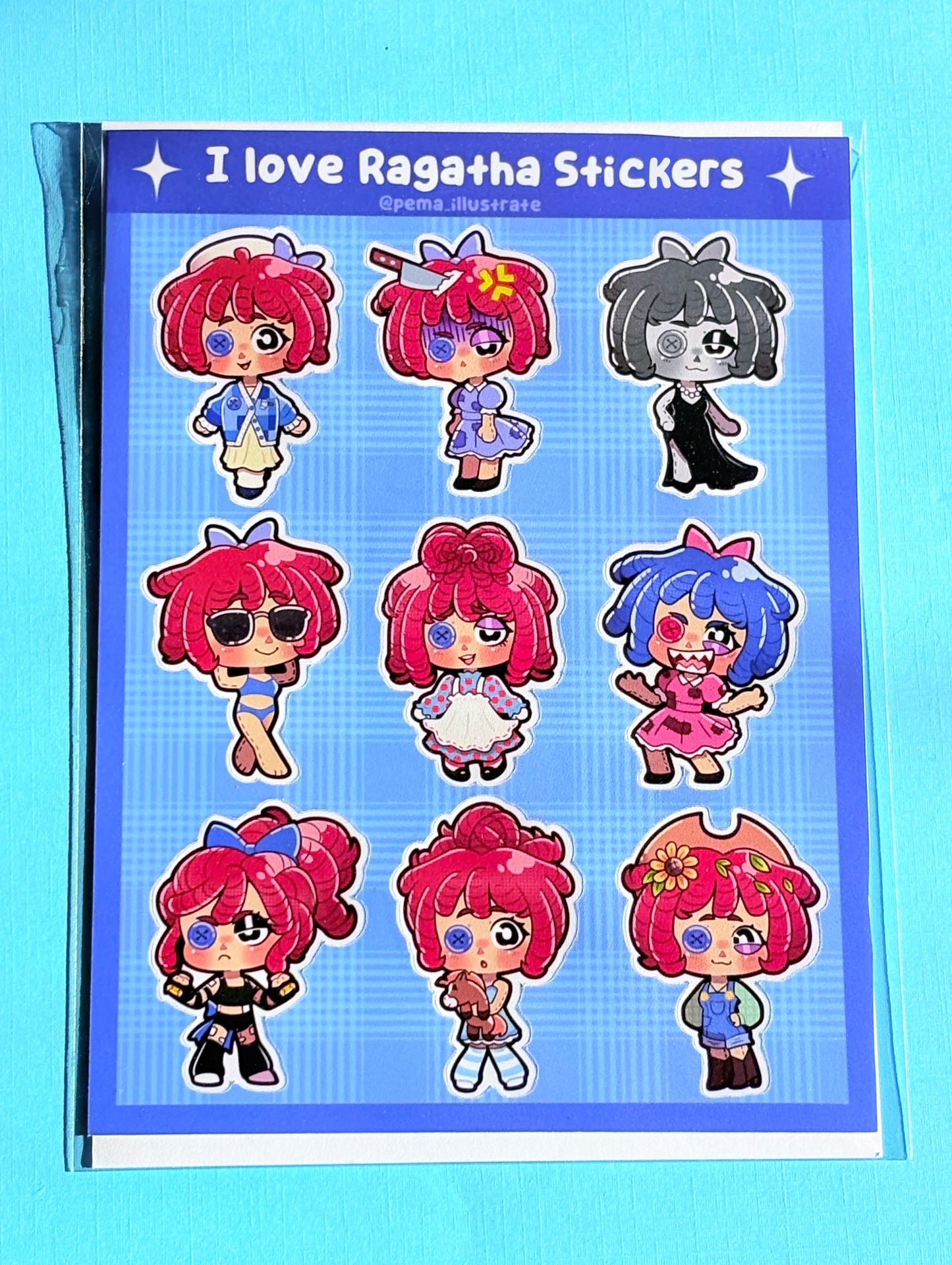 TADC I Love Ragatha Sticker Sheet (4x6")
