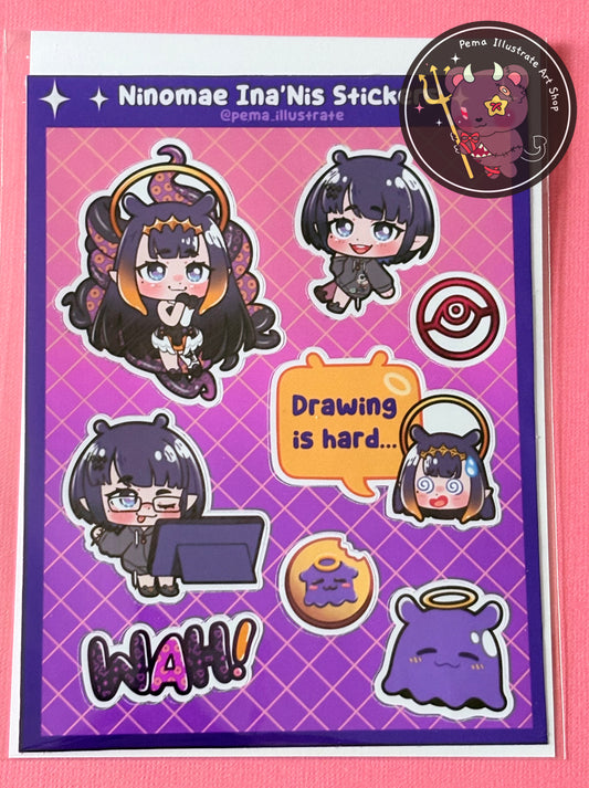 Hololive Ninomae Ina'nis Sticker Sheet