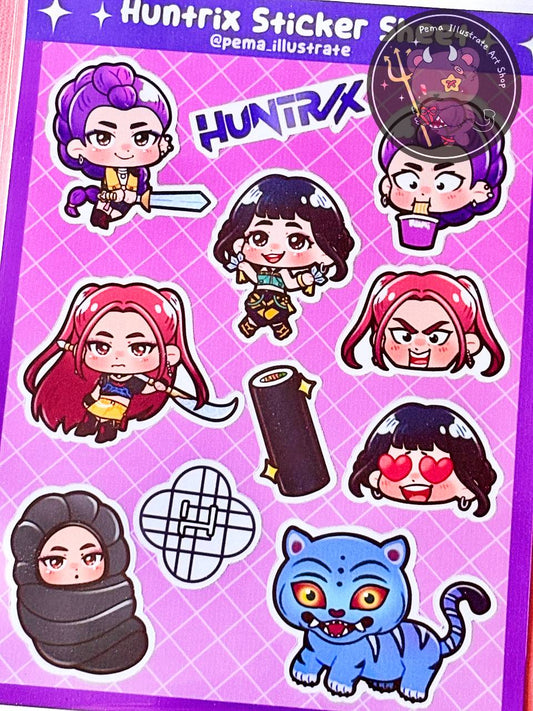 Kpop Demon Hunters Huntrix Sticker Sheet (4x6")