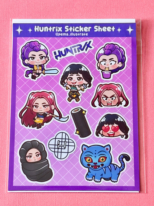 Kpop Demon Hunters Huntrix Sticker Sheet (4x6")
