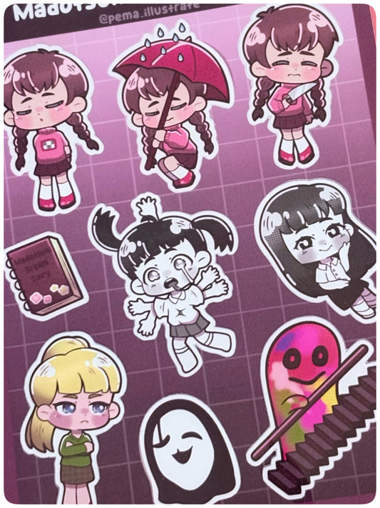 Yume Nikki Madotsuki Sticker Sheet (4x6")