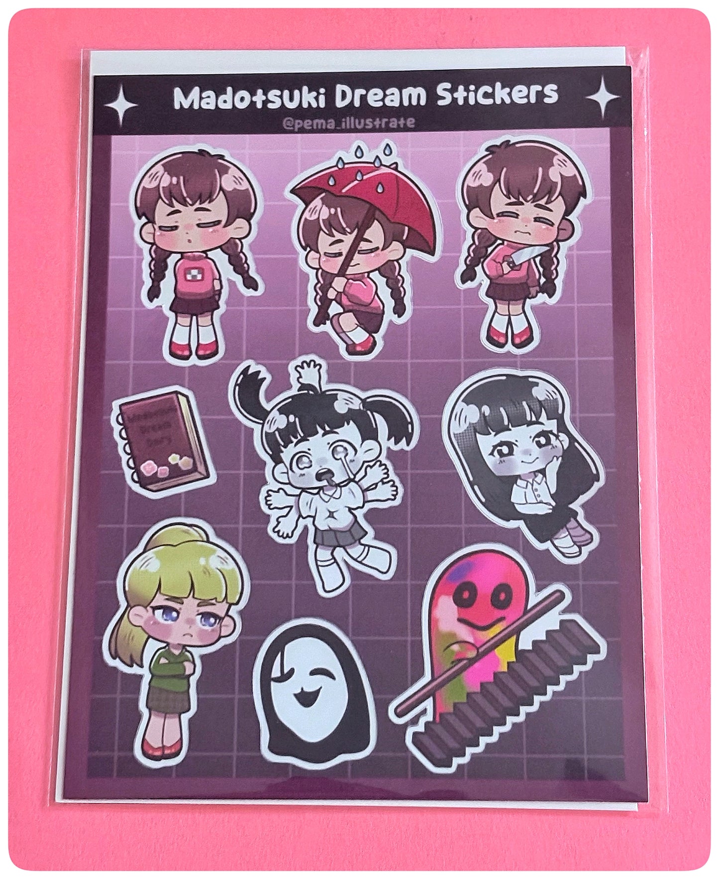 Yume Nikki Madotsuki Sticker Sheet (4x6")